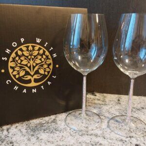 Crystal Infused Wine Glasses, Borosilicate Glass, Set of 2 Shop with Chantal